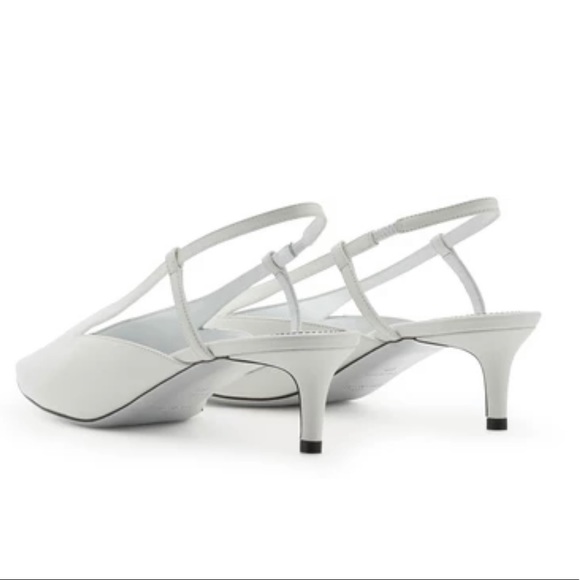 NWT Givenchy White Specchio Leather Slingback Pump - Picture 3 of 6